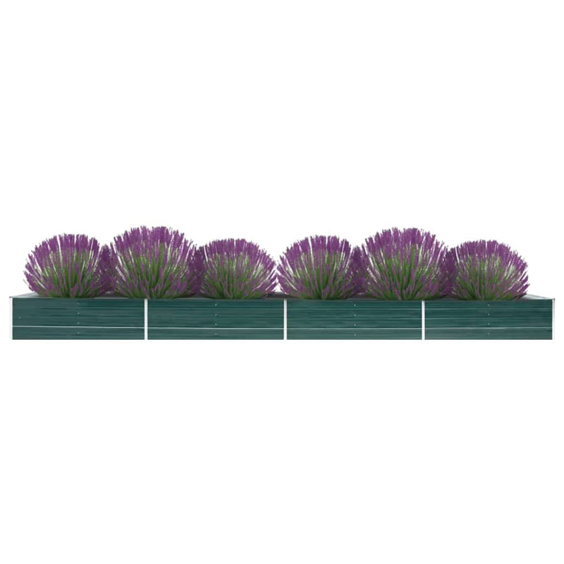 ギャラリービューアに画像をロードする, Vidaxl plantenbak verhoogd 600x80x45 cm gegalvaniseerd staal groen
