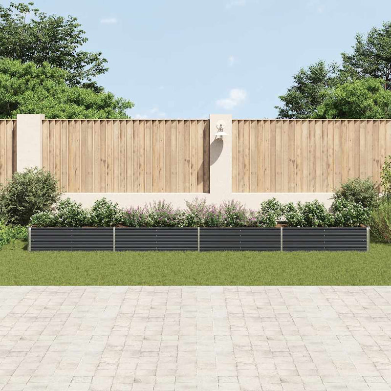 Load image into Gallery viewer, Vidaxl plantenbak verhoogd 600x80x45 cm gegalvaniseerd staal antraciet
