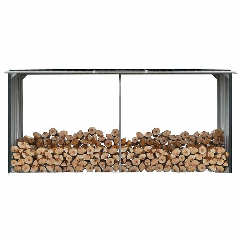 Load image into Gallery viewer, Vidaxl haardhoutschuur 330x92x153 cm gegalvaniseerd staal antraciet
