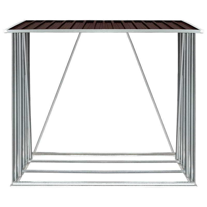 Load image into Gallery viewer, Vidaxl haardhoutschuur 163x83x154 cm gegalvaniseerd staal bruin
