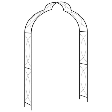 Vidaxl tuinboog 150x34x240 cm ijzer zwart