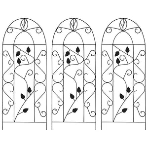 Vidaxl plantenklimrekken 3 st 40x100 cm ijzer zwart