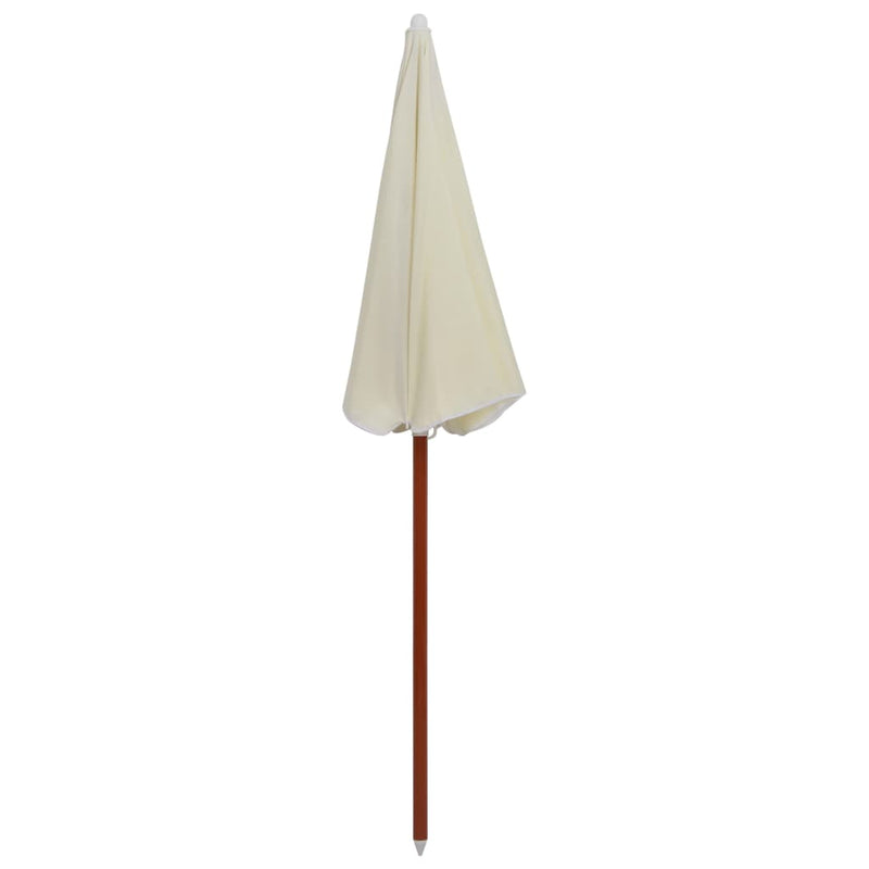 Load image into Gallery viewer, VidaXL Parasol met stalen paal 180 cm zandkleurig
