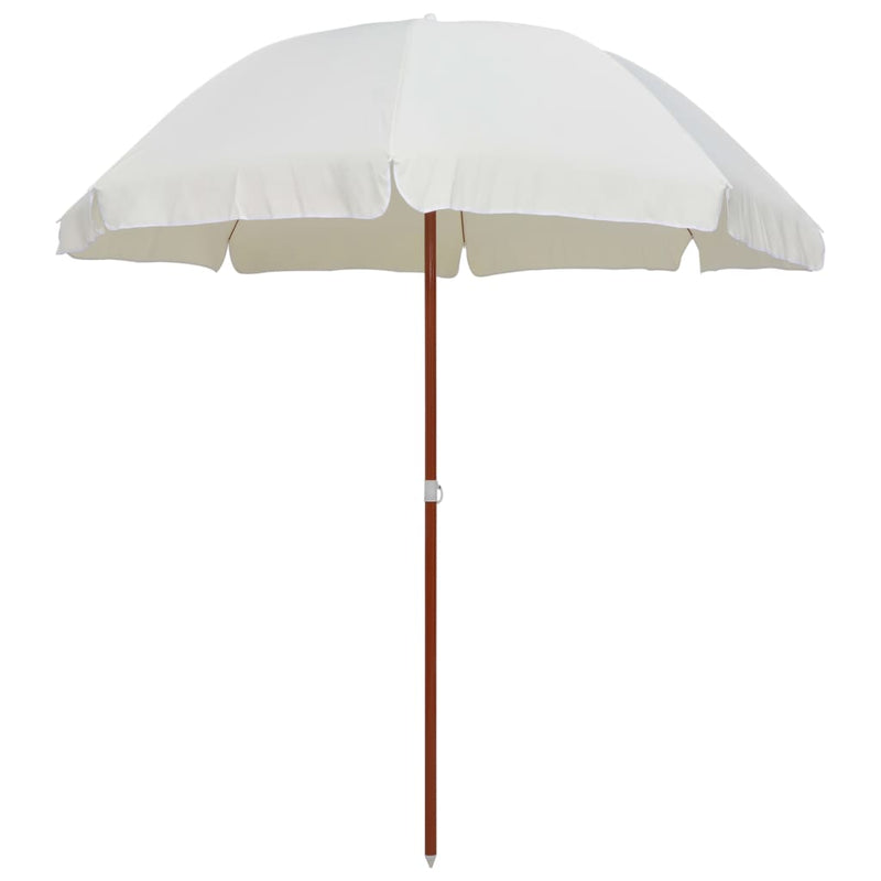 Load image into Gallery viewer, Vidaxl parasol met stalen paal 240 cm zandkleurig
