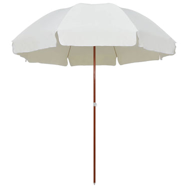 Vidaxl parasol met stalen paal 300 cm zandkleurig