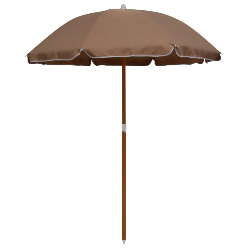 Load image into Gallery viewer, Vidaxl parasol met stalen paal 180 cm taupe
