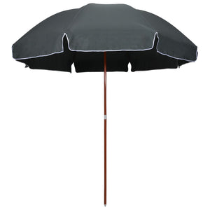 Vidaxl parasol met stalen paal 300 cm antracietkleurig