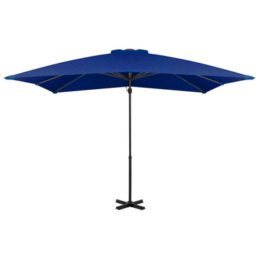 Vidaxl zweefparasol met aluminium paal 250x250 cm azuurblauw
