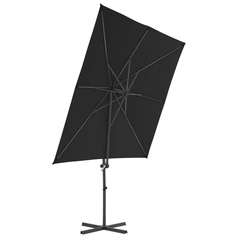 Load image into Gallery viewer, Vidaxl zweefparasol met stalen paal 250x250 cm zwart
