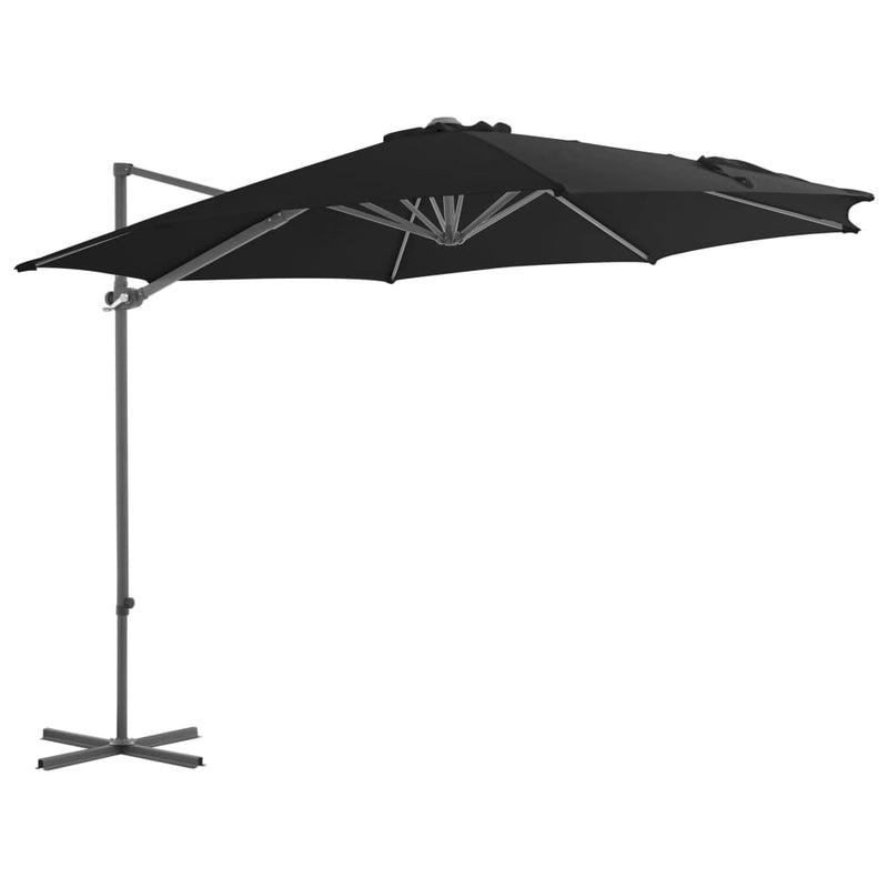Load image into Gallery viewer, Vidaxl zweefparasol met stalen paal 300 cm zwart
