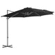 Vidaxl zweefparasol met stalen paal 300 cm zwart
