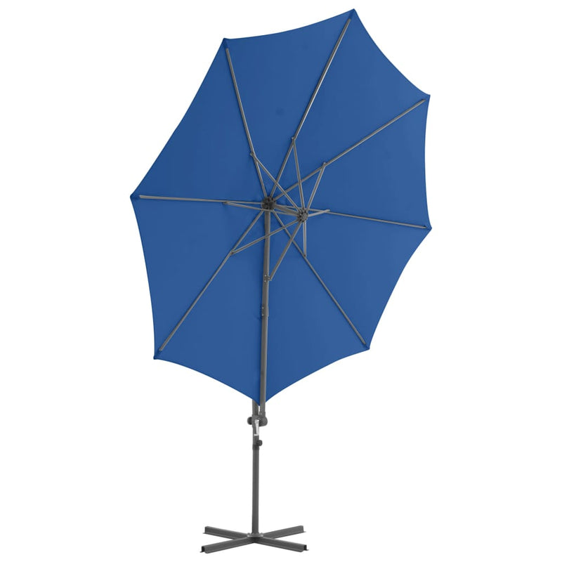 Load image into Gallery viewer, Vidaxl zweefparasol met stalen paal 300 cm azuurblauw
