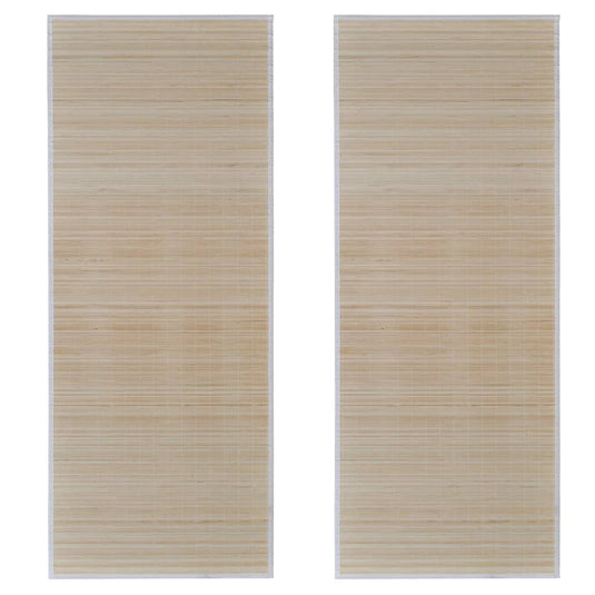 Vidaxl tapijten 2 st rechthoekig 120x180 cm bamboe natuurlijk