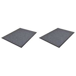 Vidaxl deurmatten 2 st 90x60 cm pvc grijs