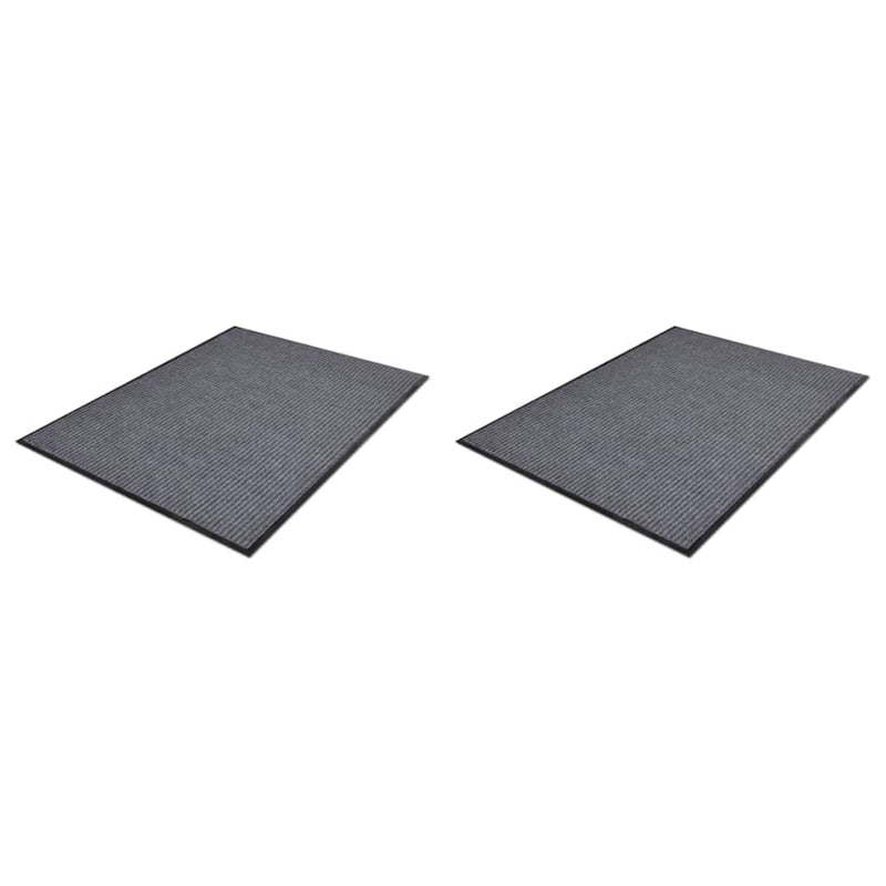 Load image into Gallery viewer, Vidaxl deurmatten 2 st 90x60 cm pvc grijs
