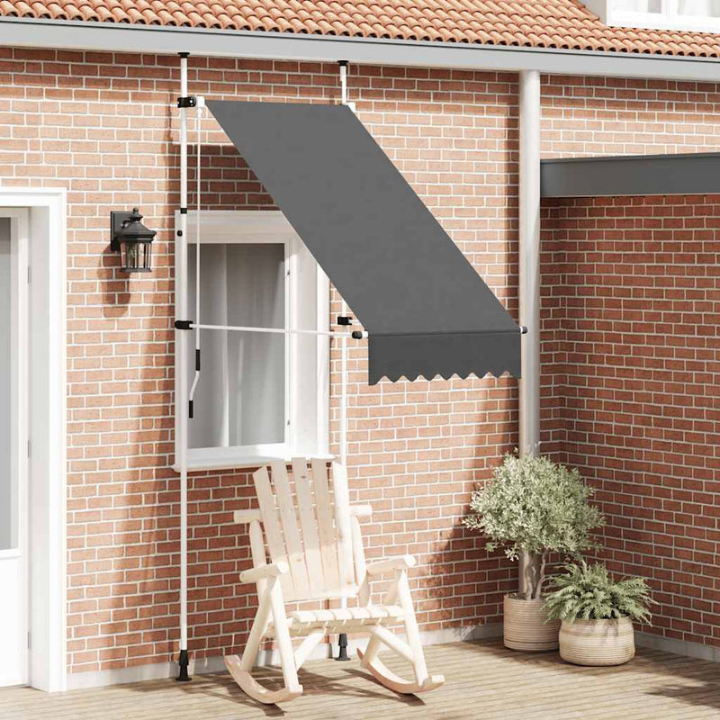 Load image into Gallery viewer, Vidaxl luifel handmatig uittrekbaar 100 cm antraciet

