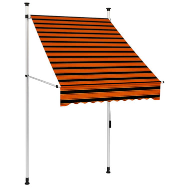 Vidaxl luifel handmatig uittrekbaar 100 cm oranje en bruin