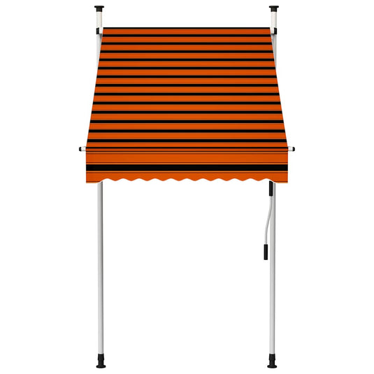 Vidaxl luifel handmatig uittrekbaar 100 cm oranje en bruin
