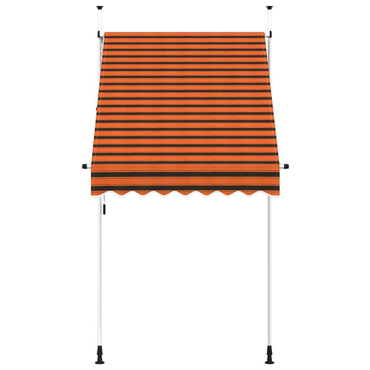 Vidaxl luifel handmatig uittrekbaar 150 cm oranje en bruin