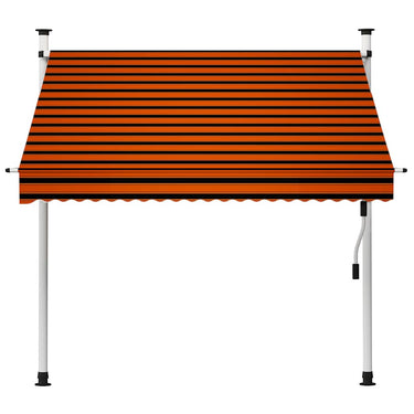 Vidaxl luifel handmatig uittrekbaar 200 cm oranje en bruin