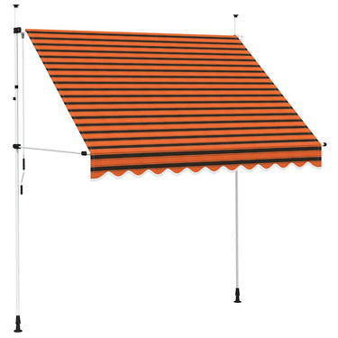 Vidaxl luifel handmatig uittrekbaar 250 cm oranje en bruin