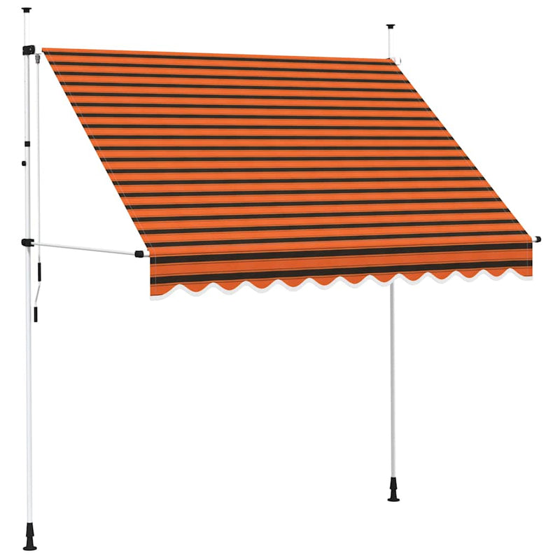 Load image into Gallery viewer, Vidaxl luifel handmatig uittrekbaar 250 cm oranje en bruin
