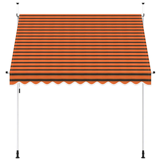 Vidaxl luifel handmatig uittrekbaar 250 cm oranje en bruin