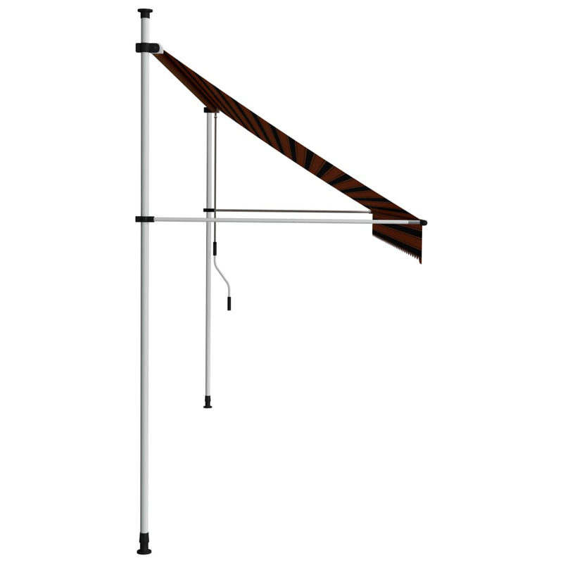 Load image into Gallery viewer, Vidaxl luifel handmatig uittrekbaar 350 cm oranje en bruin
