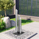 Vidaxl tuinfontein 48x34x88 cm roestvrij staal zilverkleurig