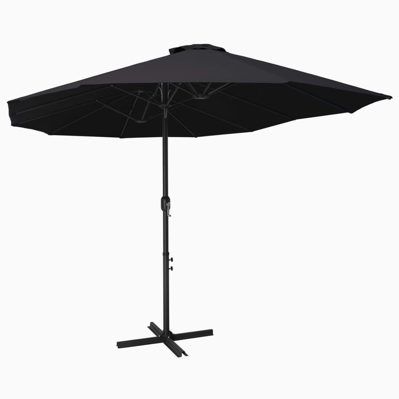 Load image into Gallery viewer, Vidaxl parasol met aluminium paal 460x270 cm zwart
