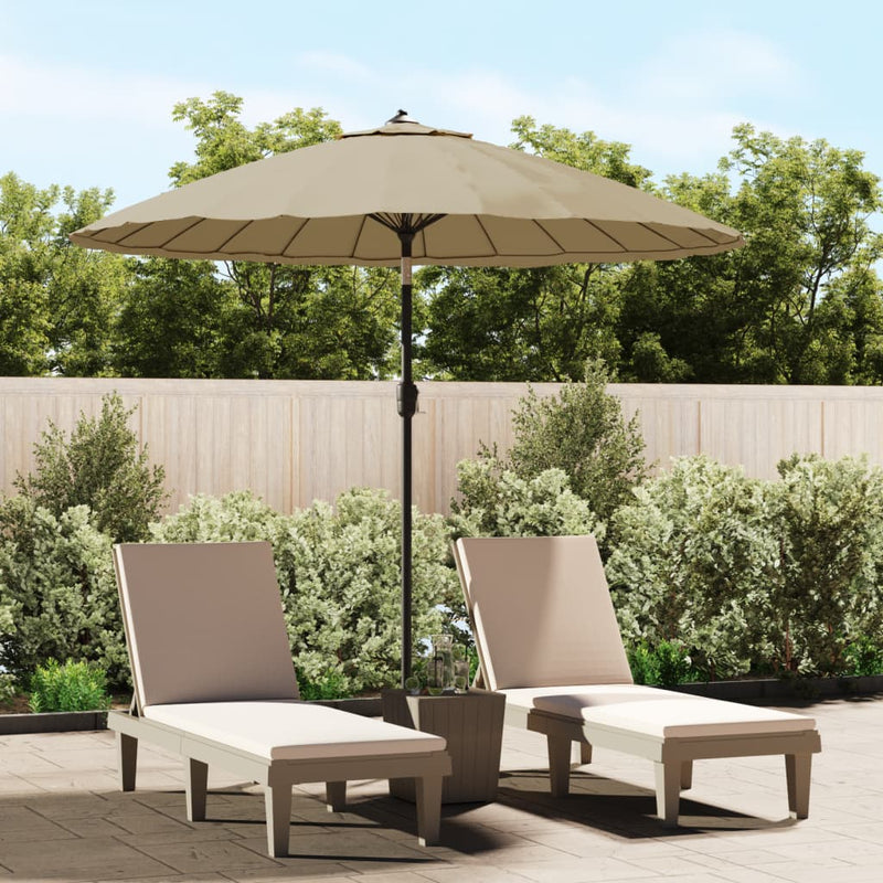 Load image into Gallery viewer, VidaXL Parasol met aluminium paal 270 cm taupe
