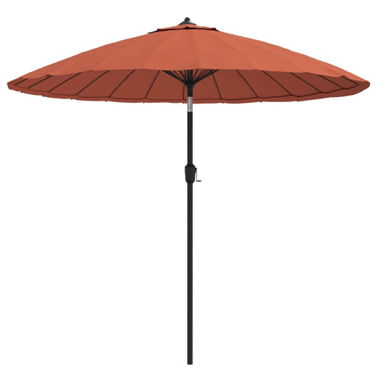 Vidaxl parasol met aluminium paal 270 cm terracottakleurig