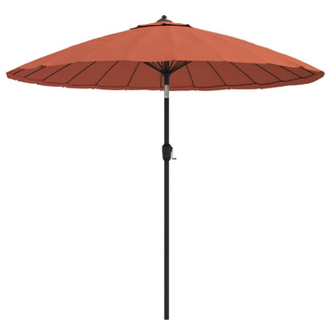 Vidaxl parasol met aluminium paal 270 cm terracottakleurig