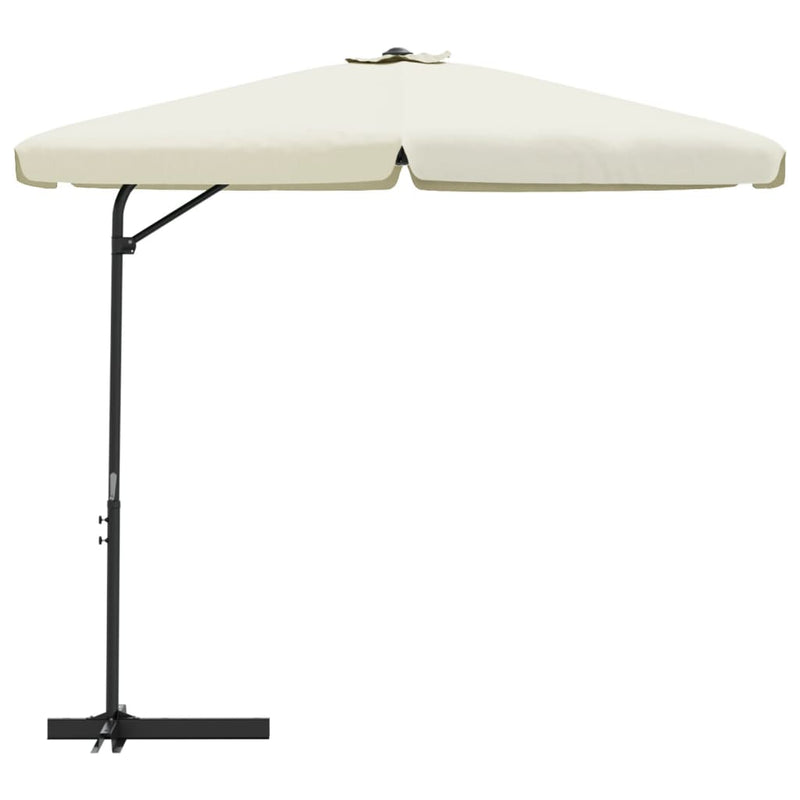 Load image into Gallery viewer, VidaXL Parasol met stalen paal 300 cm zandwit
