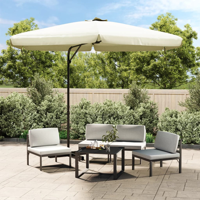 Load image into Gallery viewer, VidaXL Parasol met stalen paal 300 cm zandwit

