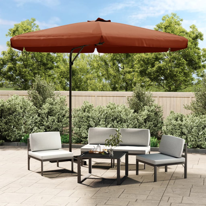 Load image into Gallery viewer, VidaXL Parasol met stalen paal 300 cm terracottakleurig
