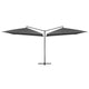 Vidaxl parasol dubbel met stalen paal 250x250 cm antraciet