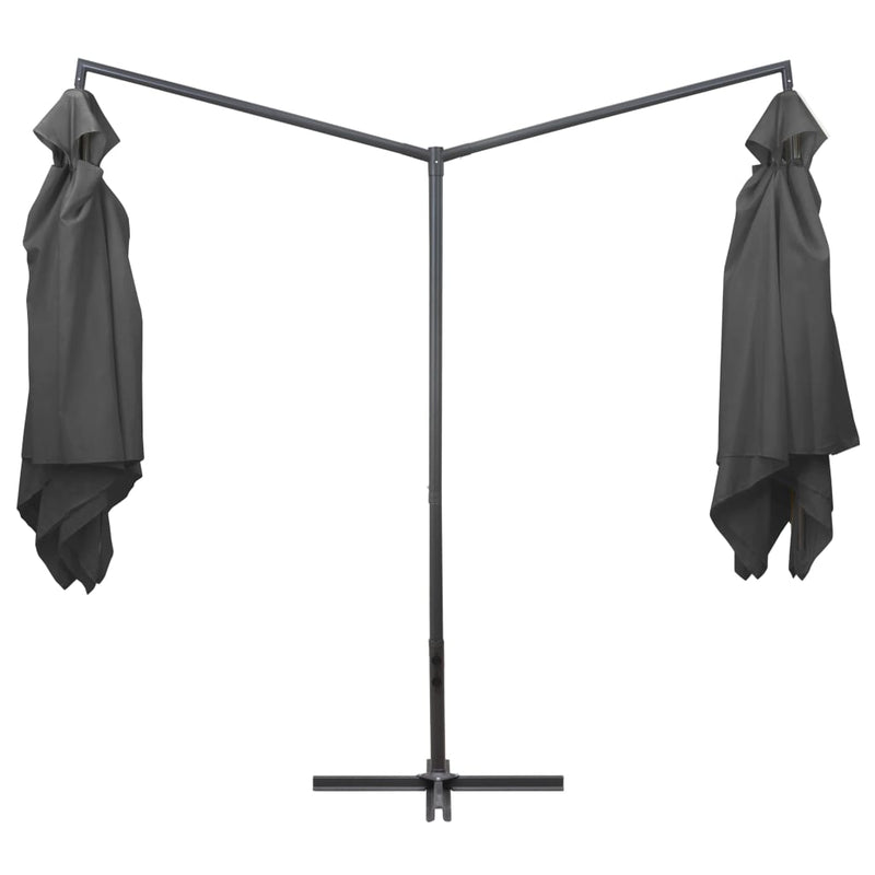 Load image into Gallery viewer, Vidaxl parasol dubbel met stalen paal 250x250 cm antraciet
