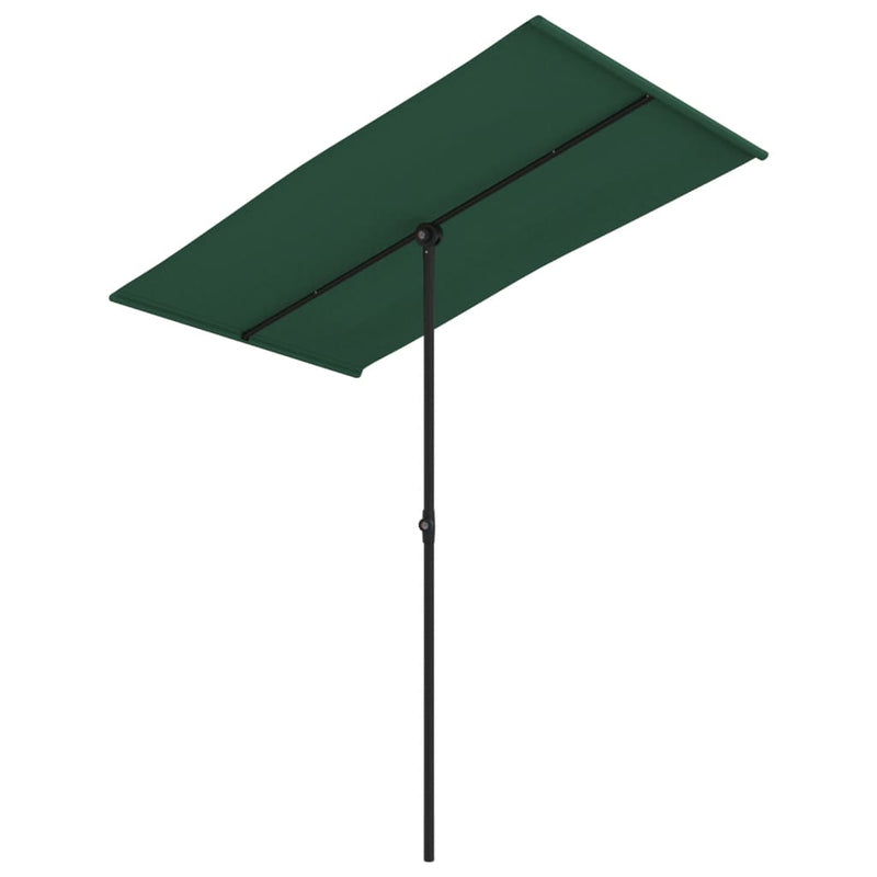Load image into Gallery viewer, Vidaxl parasol met aluminium paal 180x110 cm groen
