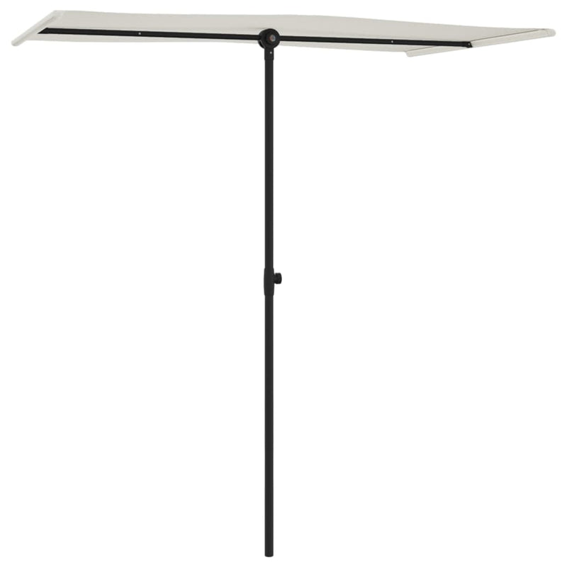 Afbeelding laden in galerijviewer, Vidaxl parasol met aluminium paal 180x110 cm zandwit
