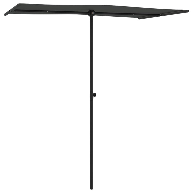 Chargez l'image dans la visionneuse de la galerie, Vidaxl parasol met aluminium paal 180x110 cm antracietkleurig
