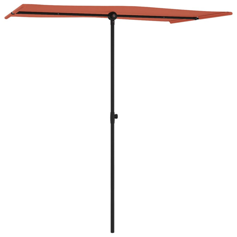 Afbeelding laden in galerijviewer, Vidaxl parasol met aluminium paal 180x110 cm terracottakleurig
