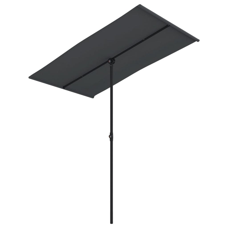 Load image into Gallery viewer, Vidaxl parasol met aluminium paal 180x110 cm zwart
