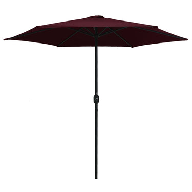 Vidaxl parasol met aluminium paal 270x246 cm bordeauxrood
