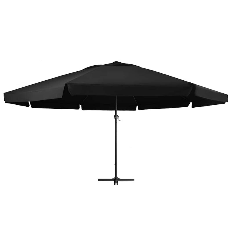 ギャラリービューアに画像をロードする, Vidaxl parasol met aluminium paal 500 cm zwart
