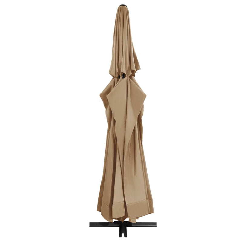 Load image into Gallery viewer, VidaXL Parasol met aluminium paal 600 cm taupe

