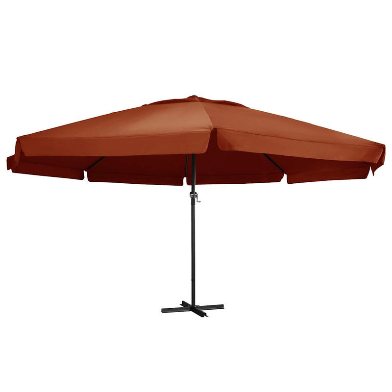 Load image into Gallery viewer, Vidaxl parasol met aluminium paal 600 cm terracottakleurig
