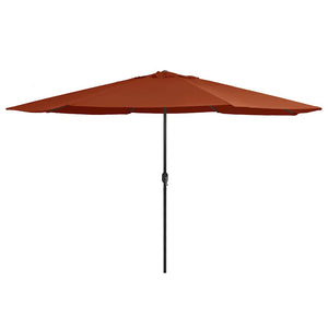 Vidaxl parasol met metalen paal 390 cm terracottakleurig