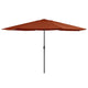 Vidaxl parasol met metalen paal 390 cm terracottakleurig