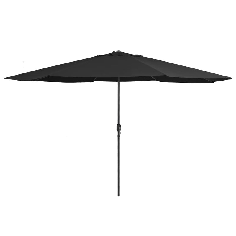 Load image into Gallery viewer, Vidaxl parasol met metalen paal 390 cm zwart
